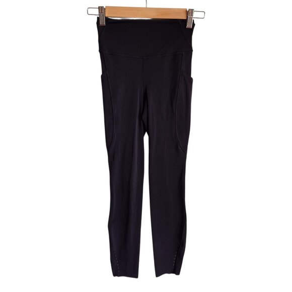 Lululemon Pants Women's 2 Black Fast Free High Rise Tight 25" Updated Pockets - Picture 1 of 12